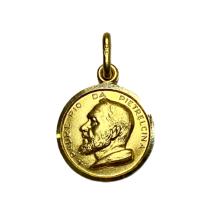 medaglia San Pio da Pietrelcina bordo lucido