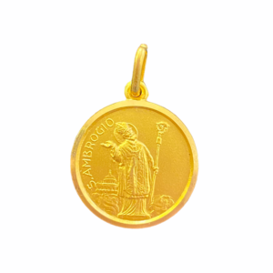 Medaglia oro giallo Sant'Ambrogio