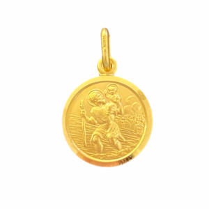 Medaglia San Cristoforo oro giallo