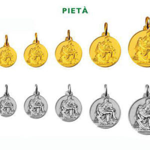 Medaglia in oro o argento pieta