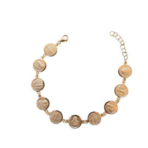 Bracciale devozionale in argento - argento dorato grande