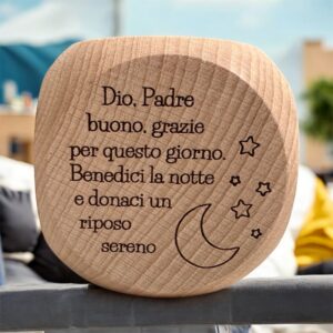 Dado delle Preghiere della sera in Legno