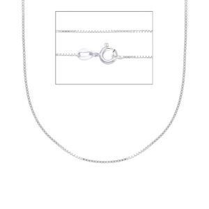 Collanina Veneta in argento 925 rodiato 40 cm