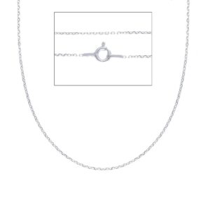 Collanina Rolò molto fine in argento 925 rodiato 40 cm