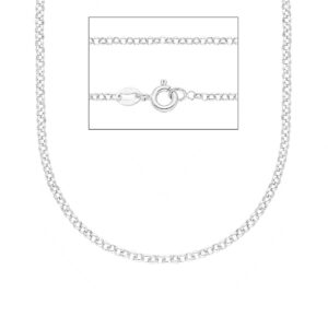 Collanina Rolò media in argento 925 rodiato 40 cm