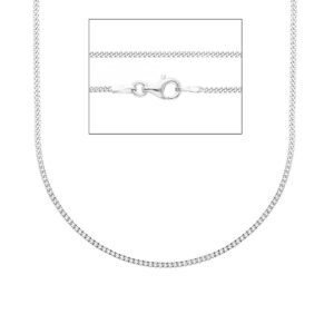 Collanina Grumetta in argento 925 rodiato 40 cm