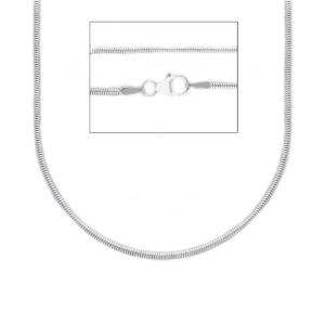 Collanina Coda di Topo in argento 925 rodiato 40 cm