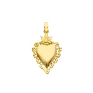 Ciondolo Sacro Cuore in oro giallo 750